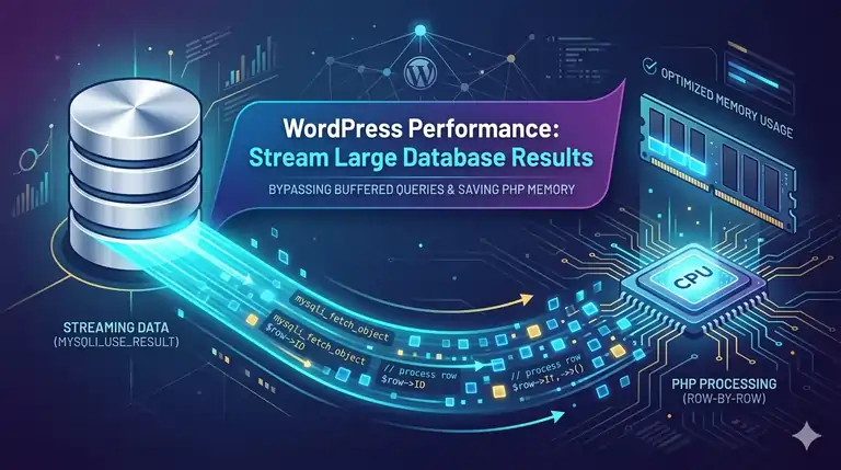WordPress unbuffered queries mysqli stream